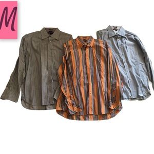 Tommy Hilfiger 80s 2 ply lot of 3 dress shirts